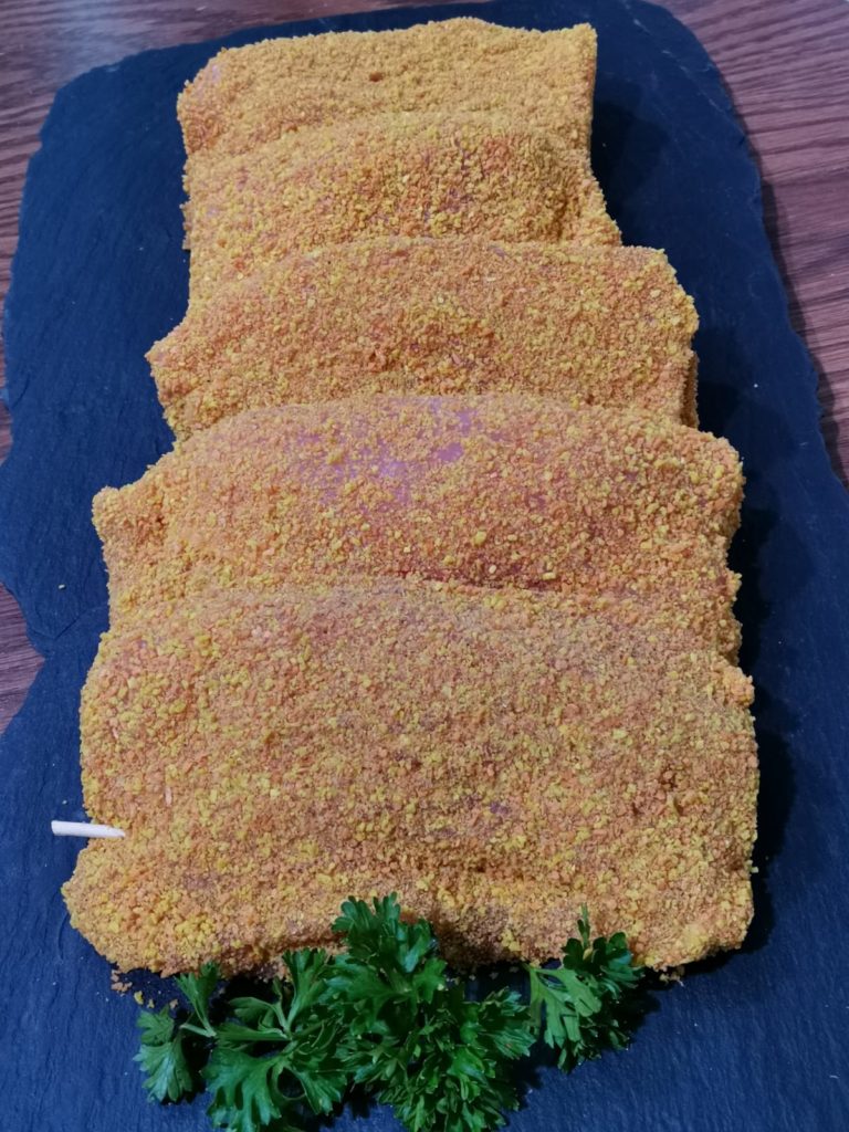 Cordon Bleu von der Pute gefüllt mit Kochschinken und Käse (in Stück ...